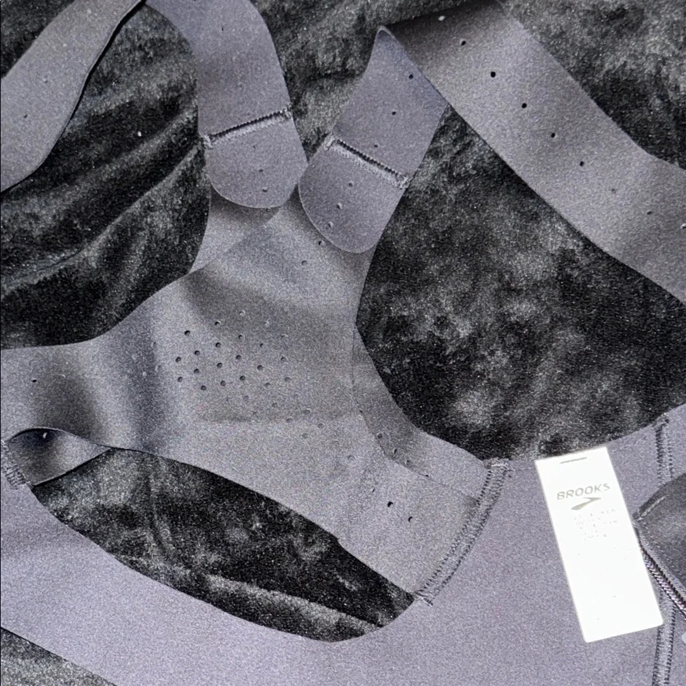 Brooks Black Zip-Front Sports Bra - Picture 7 of 7